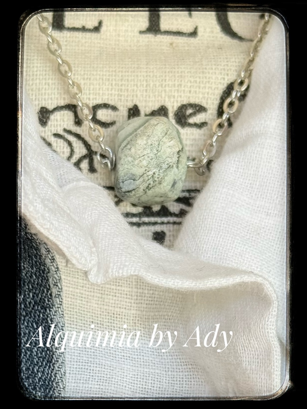 Mint green and blue bold choker necklace